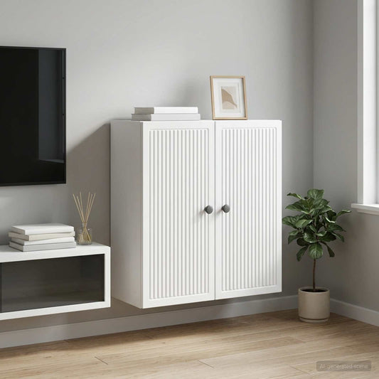 vidaXL Τοίχου Ντουλάπα Λευκό 59 x 31 x 60 εκ Επεξεργασμένο Ξύλο