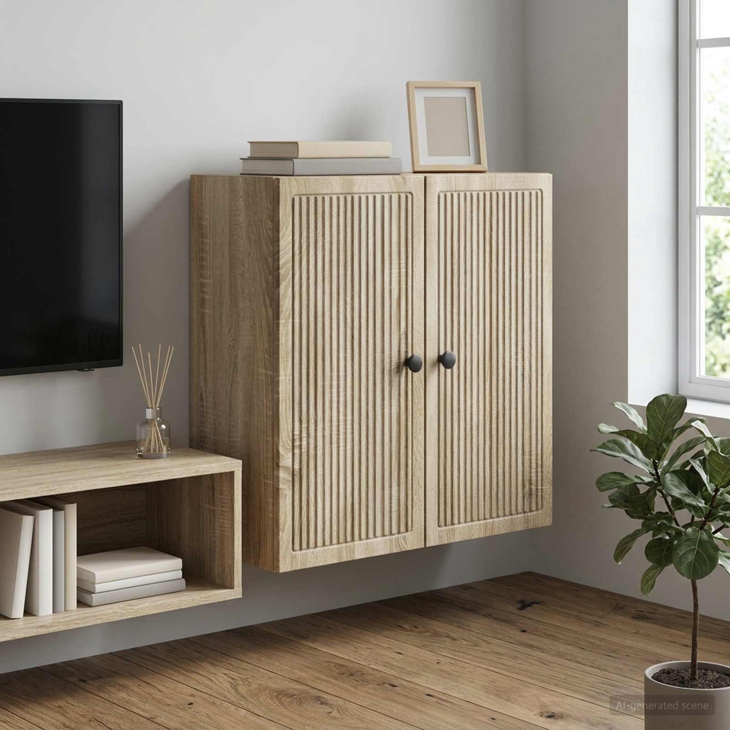 vidaXL Τοίχου Ντουλάπα Sonoma Δρυς 59 x 31 x 60 εκ Επεξεργασμένο Ξύλο