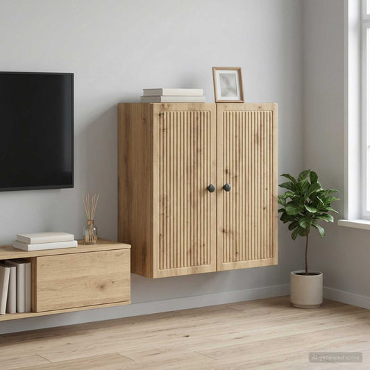 vidaXL Τοίχου Ντουλάπα 59 x 31 x 60 εκ Επεξεργασμένο Ξύλο Artisan Δρυς