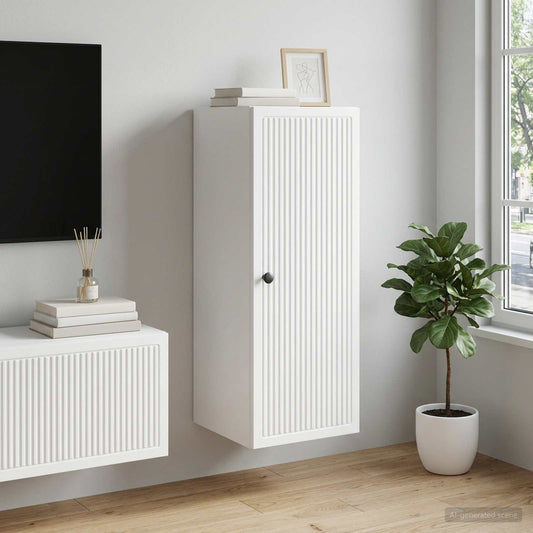 vidaXL Τοίχου Ντουλάπα Λευκό 33 x 34,5 x 90 εκ Επεξεργασμένο Ξύλο