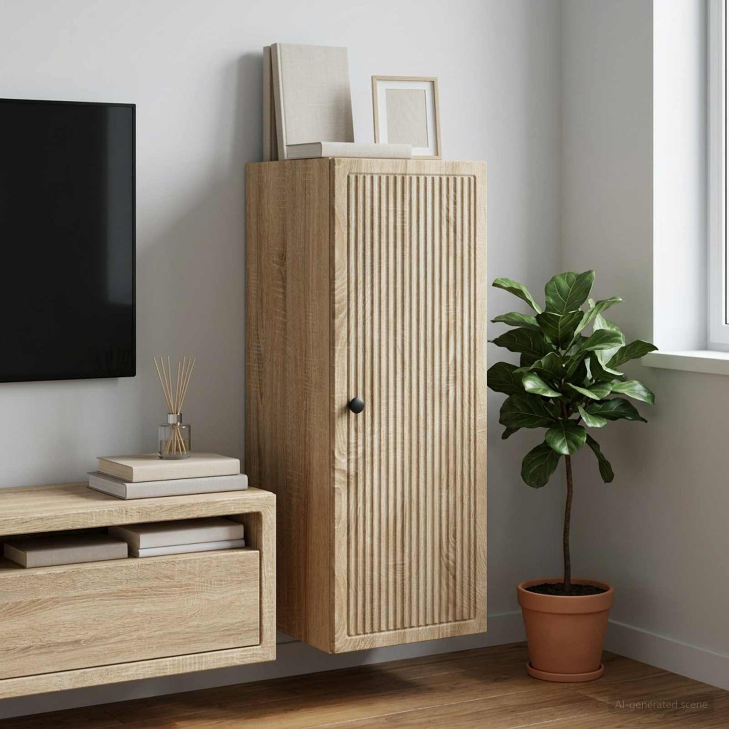 vidaXL Τοίχου Ντουλάπα Sonoma Δρυς 33 x 34,5 x 90 εκ