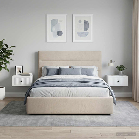 vidaXL Τοίχου Κρεμαστό Κομοδίνο 2 τεμ. Λευκό 33 x 34,5 x 20 εκ