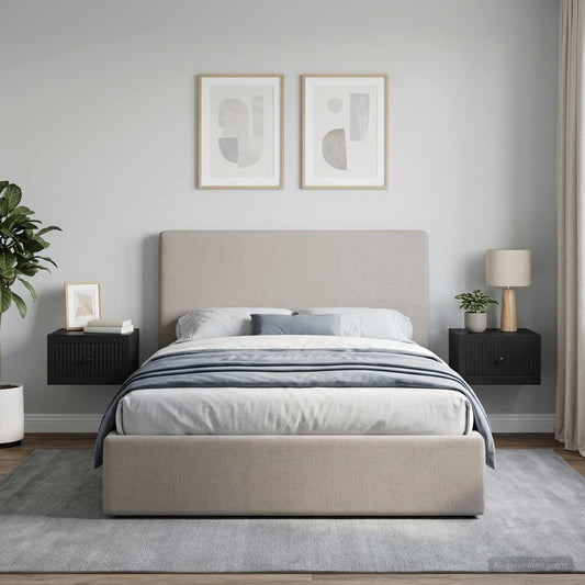 vidaXL Τοίχου Κρεμαστό Κομοδίνο 2 τμχ. Μαύρο 33 x 34,5 x 20 εκ