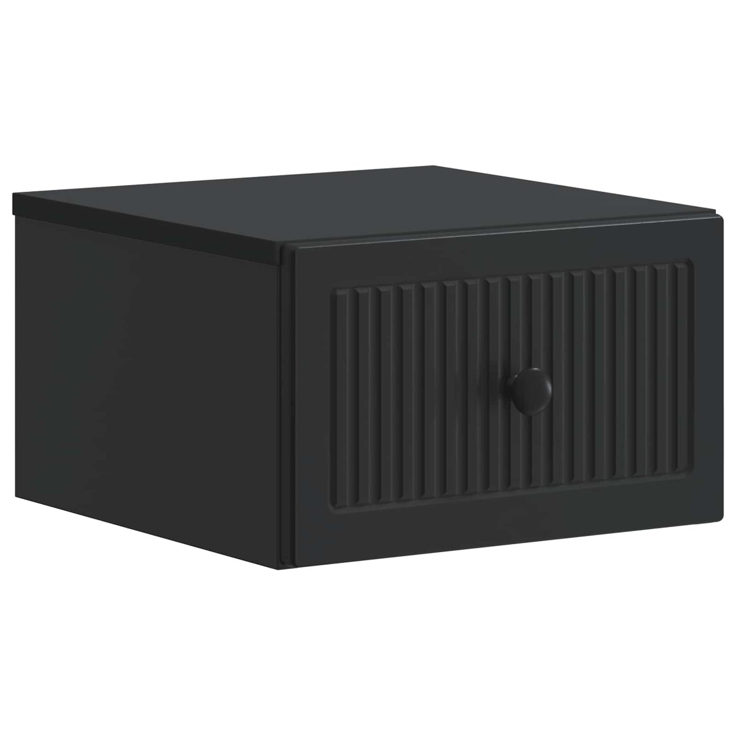vidaXL Τοίχου Κρεμαστό Κομοδίνο 2 τμχ. Μαύρο 33 x 34,5 x 20 εκ