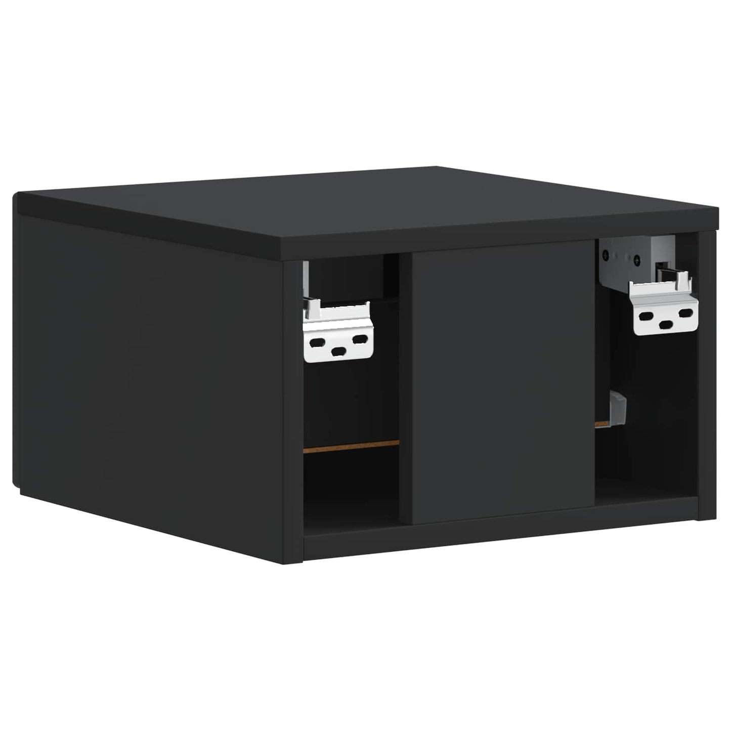 vidaXL Τοίχου Κρεμαστό Κομοδίνο 2 τμχ. Μαύρο 33 x 34,5 x 20 εκ