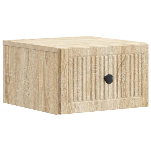 vidaXL Τοίχου Κρεμαστό Κομοδίνο Sonoma Δρυς 33 x 34,5 x 20 εκ