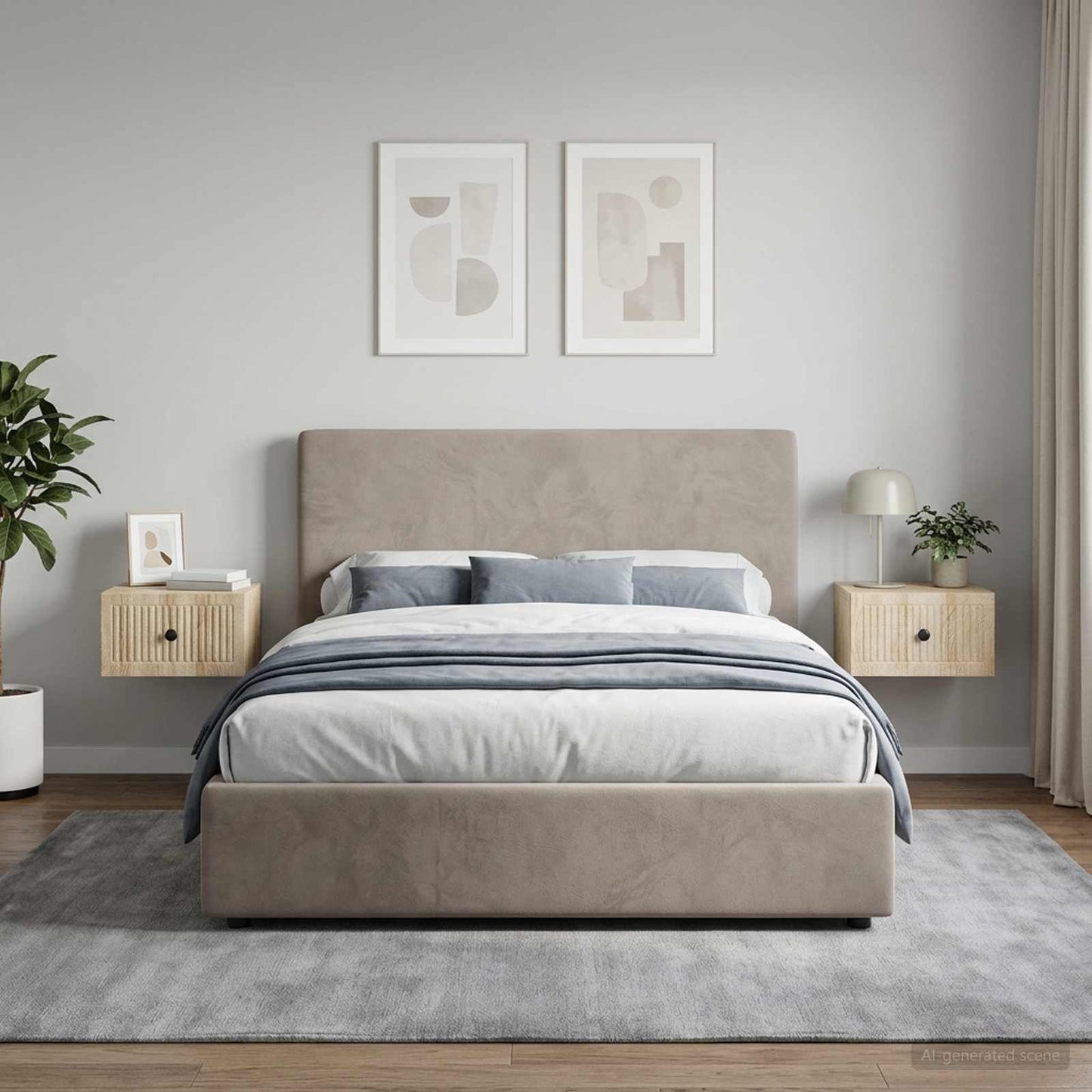 vidaXL Τοίχου Κρεμαστό Κομοδίνο 2 τμχ. Sonoma Δρυς 33 x 34,5 x 20 εκ