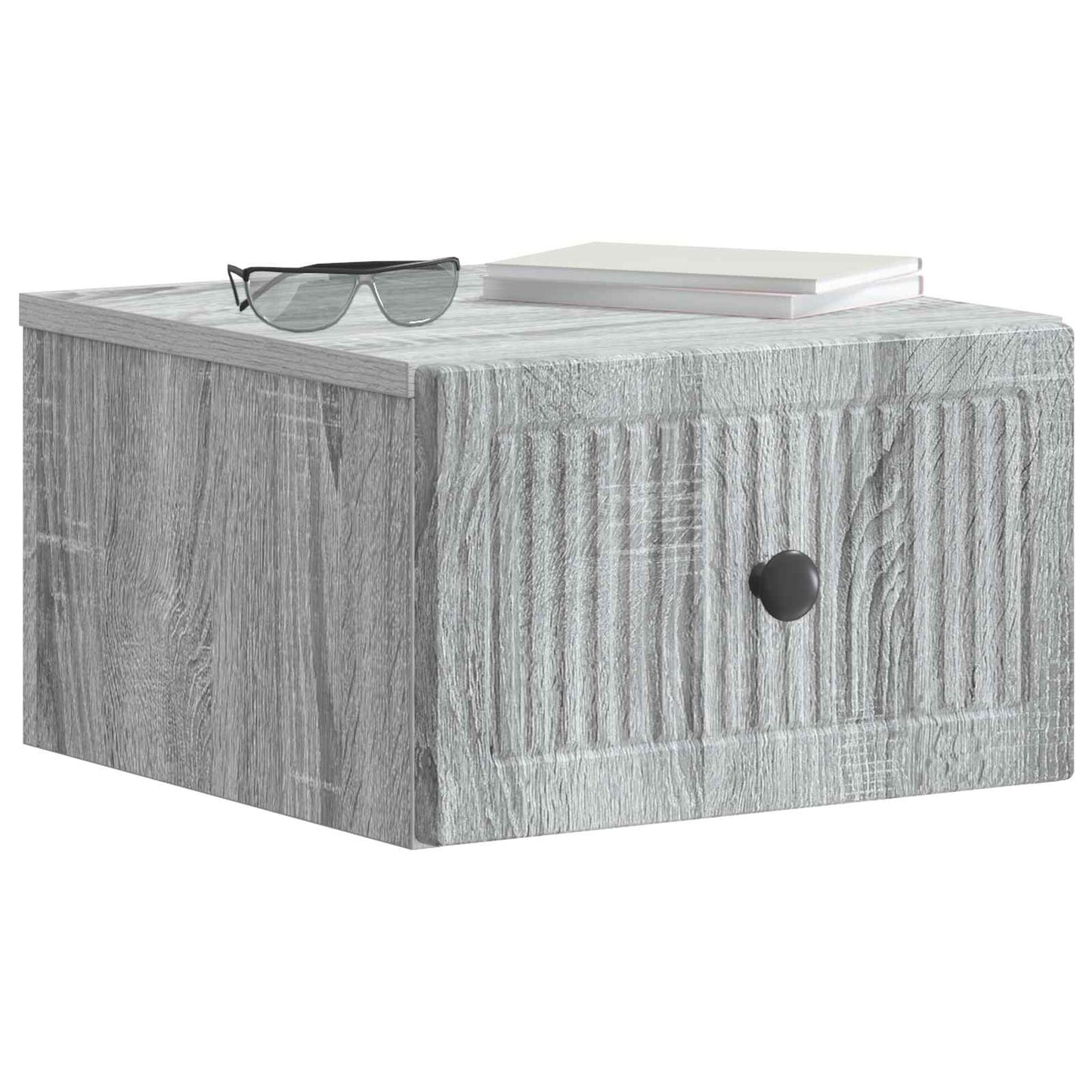 vidaXL Τοίχου Κρεμαστό Κομοδίνο Γκρι Sonoma 33 x 34,5 x 20 εκ