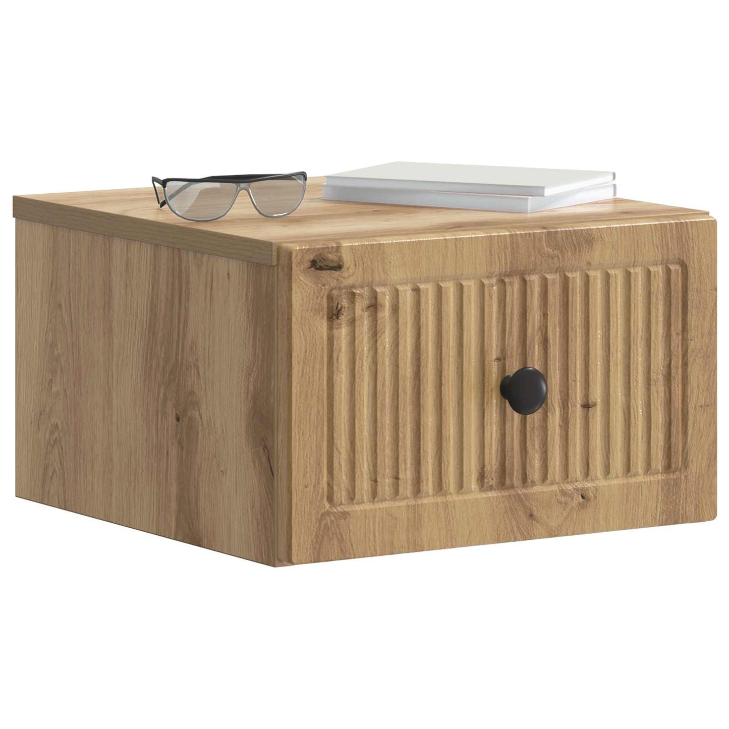 vidaXL Τοίχου Κρεμαστό Κομοδίνο Artisan Δρυς 33 x 34,5 x 20 εκ