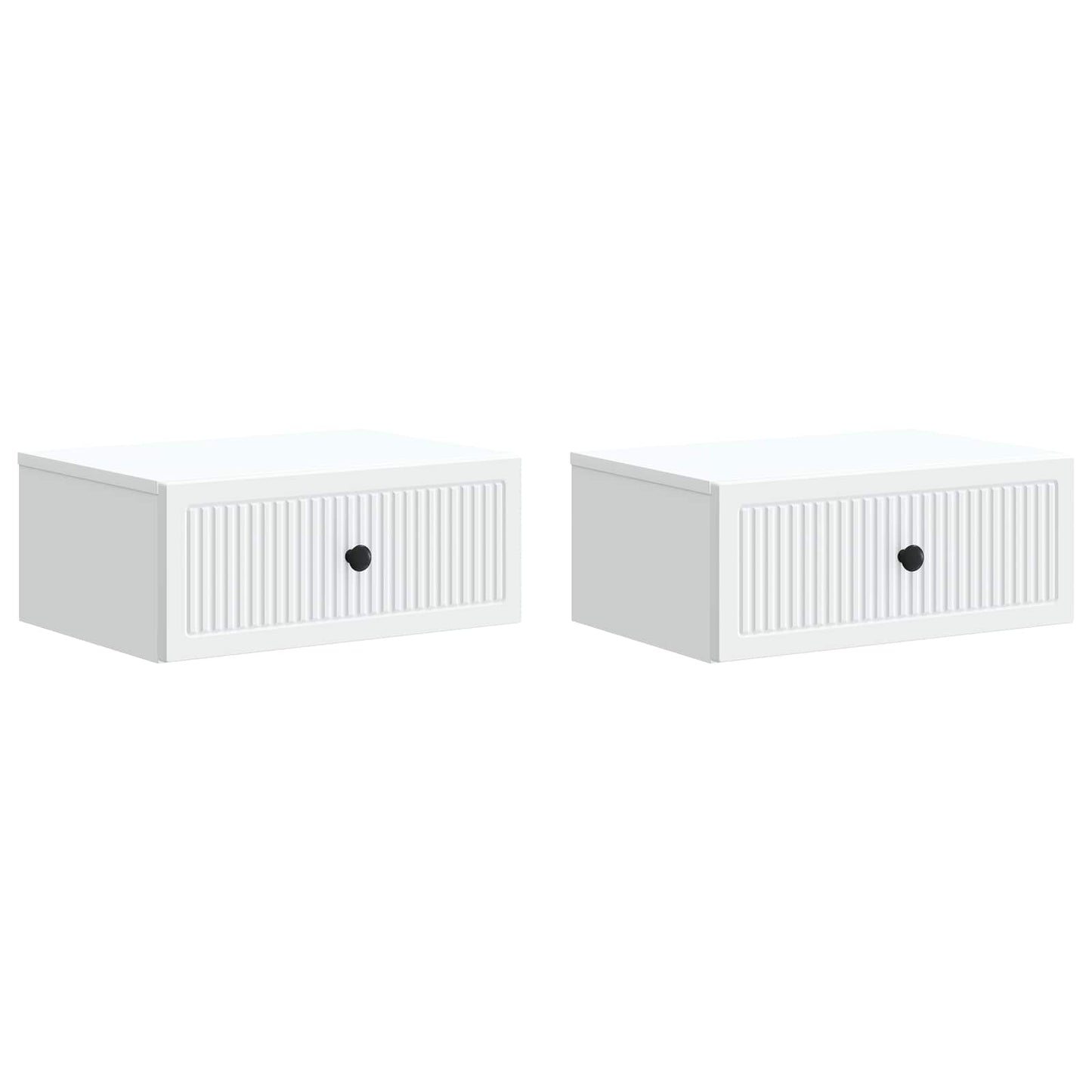vidaXL Κομοδίνο 2 τεμ. Λευκό 49 x 34,5 x 20 εκ. Επεξεργασμένο Ξύλο