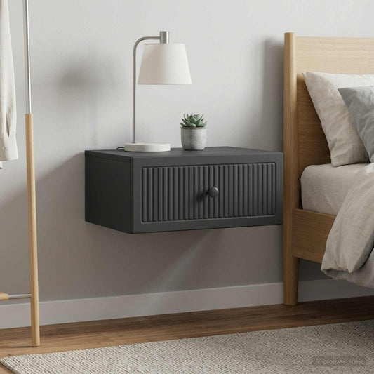 vidaXL Κομοδίνο 2 τμχ. Μαύρο 49 x 34,5 x 20 εκ. Επεξεργασμένο Ξύλο