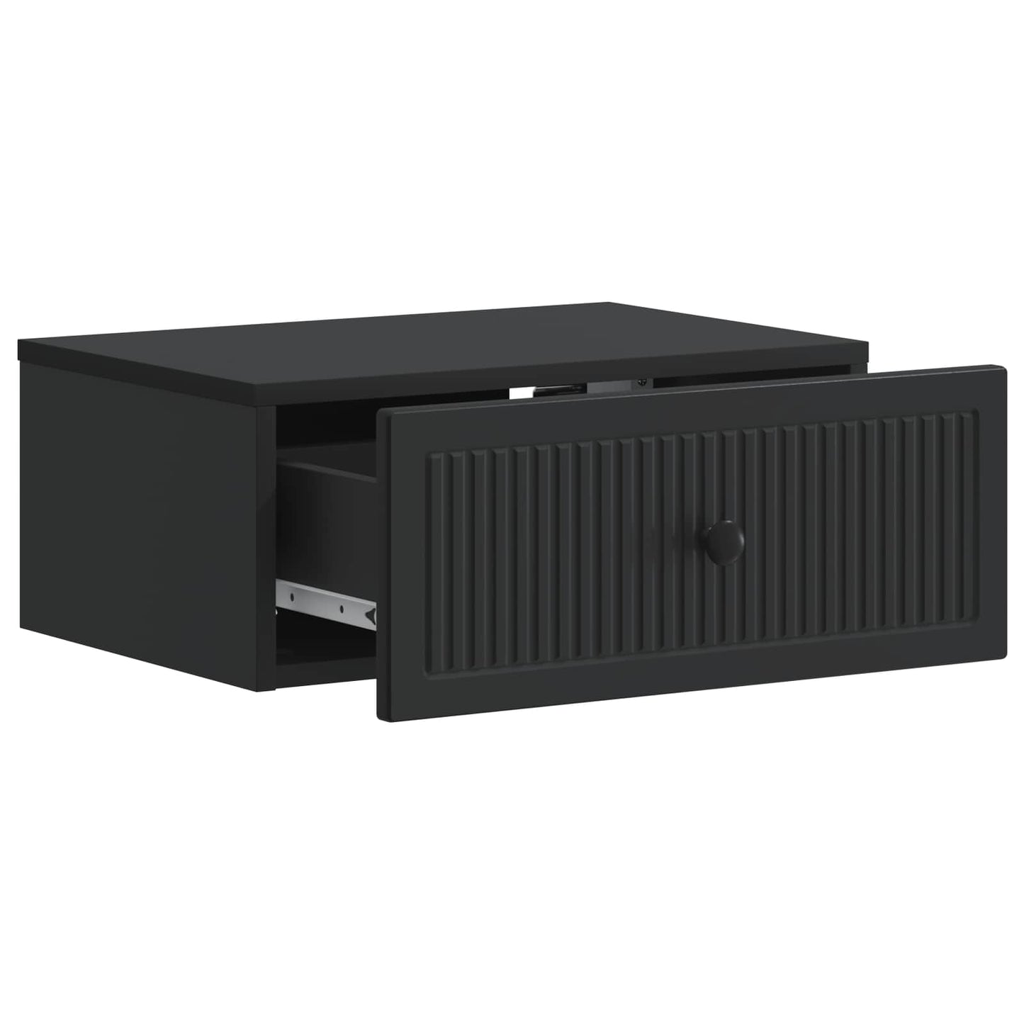 vidaXL Κομοδίνο 2 τμχ. Μαύρο 49 x 34,5 x 20 εκ. Επεξεργασμένο Ξύλο