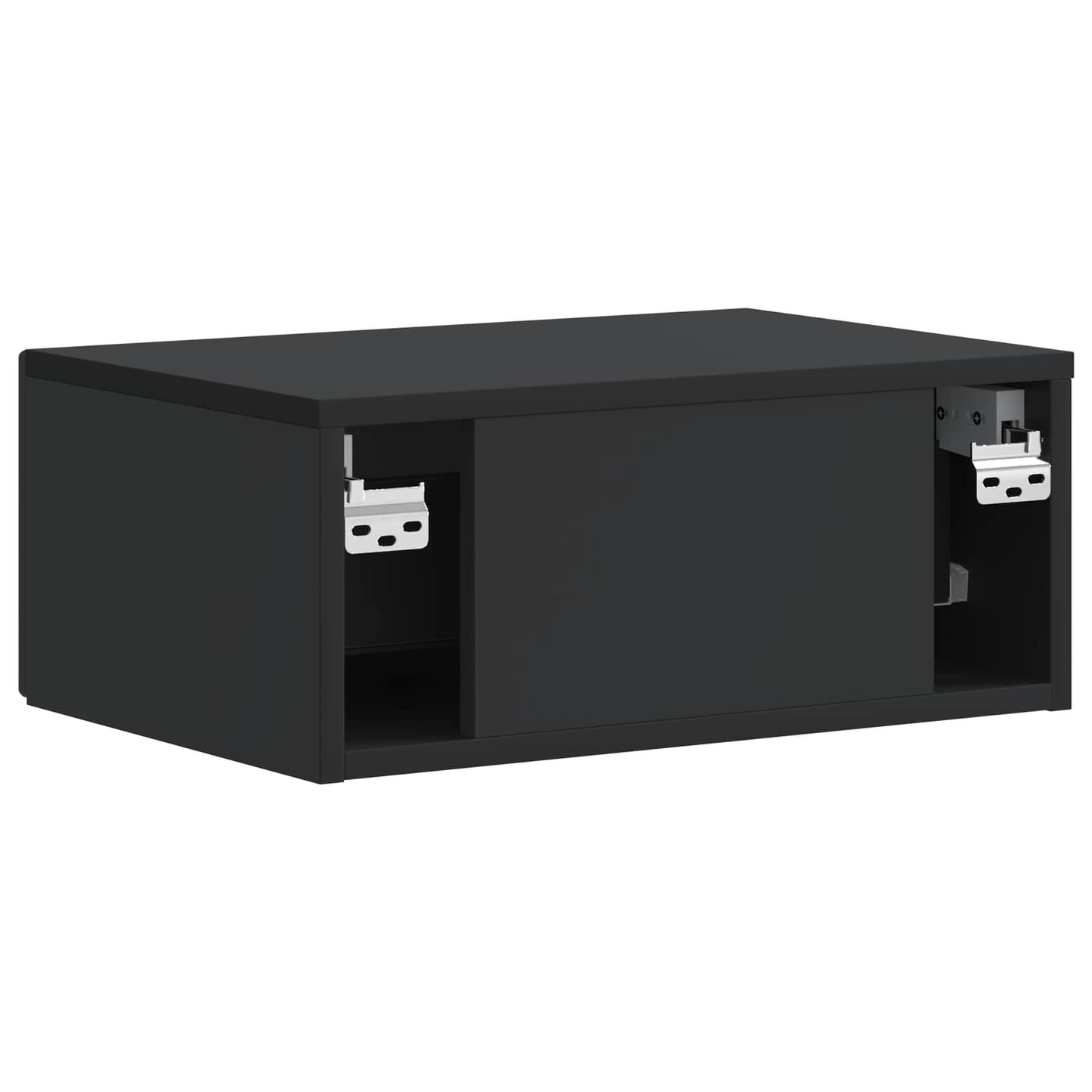 vidaXL Κομοδίνο 2 τμχ. Μαύρο 49 x 34,5 x 20 εκ. Επεξεργασμένο Ξύλο