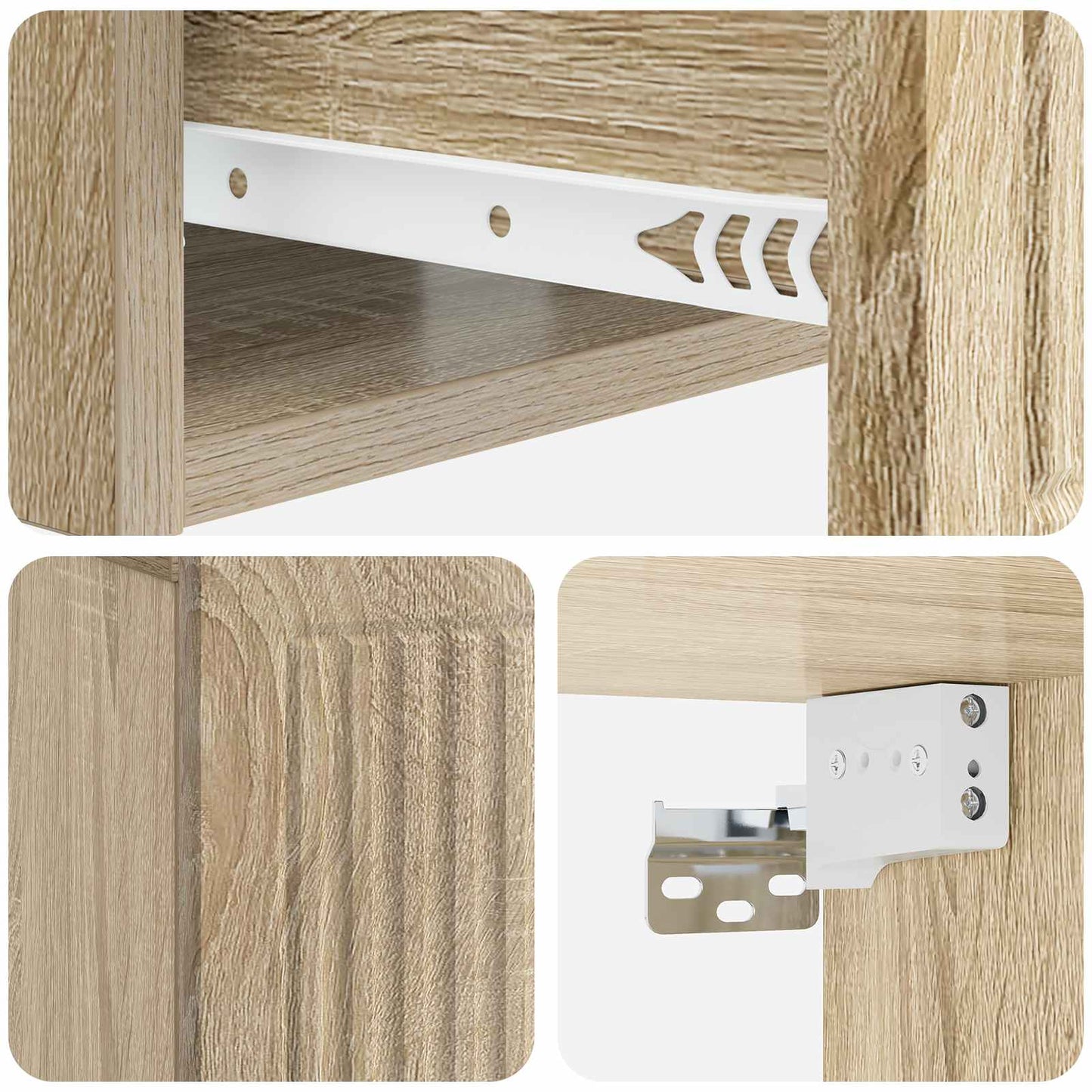 vidaXL Κομοδίνο Sonoma Δρυς 49 x 34,5 x 20 εκ. Επεξεργασμένο Ξύλο
