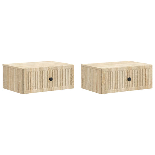 vidaXL Κομοδίνο 2 τμχ. Sonoma Δρυς 49 x 34,5 x 20 εκ.