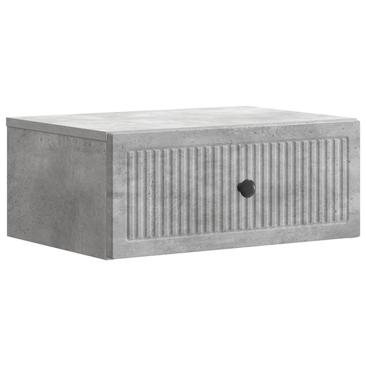 vidaXL Κομοδίνο με συρτάρι Γκρι Σκυροδέματος 49 x 34,5 x 20 εκ.