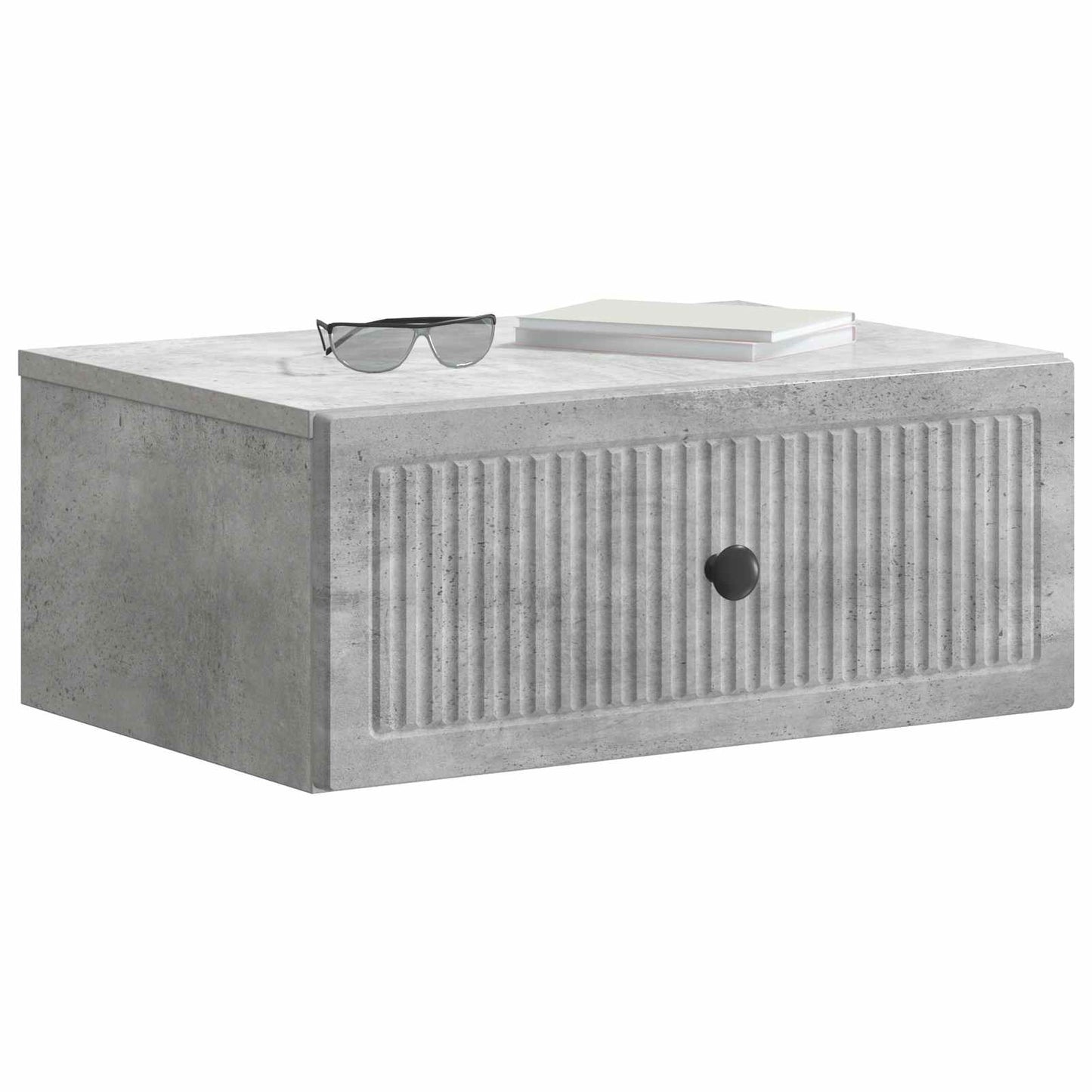 vidaXL Κομοδίνο με συρτάρι Γκρι Σκυροδέματος 49 x 34,5 x 20 εκ.