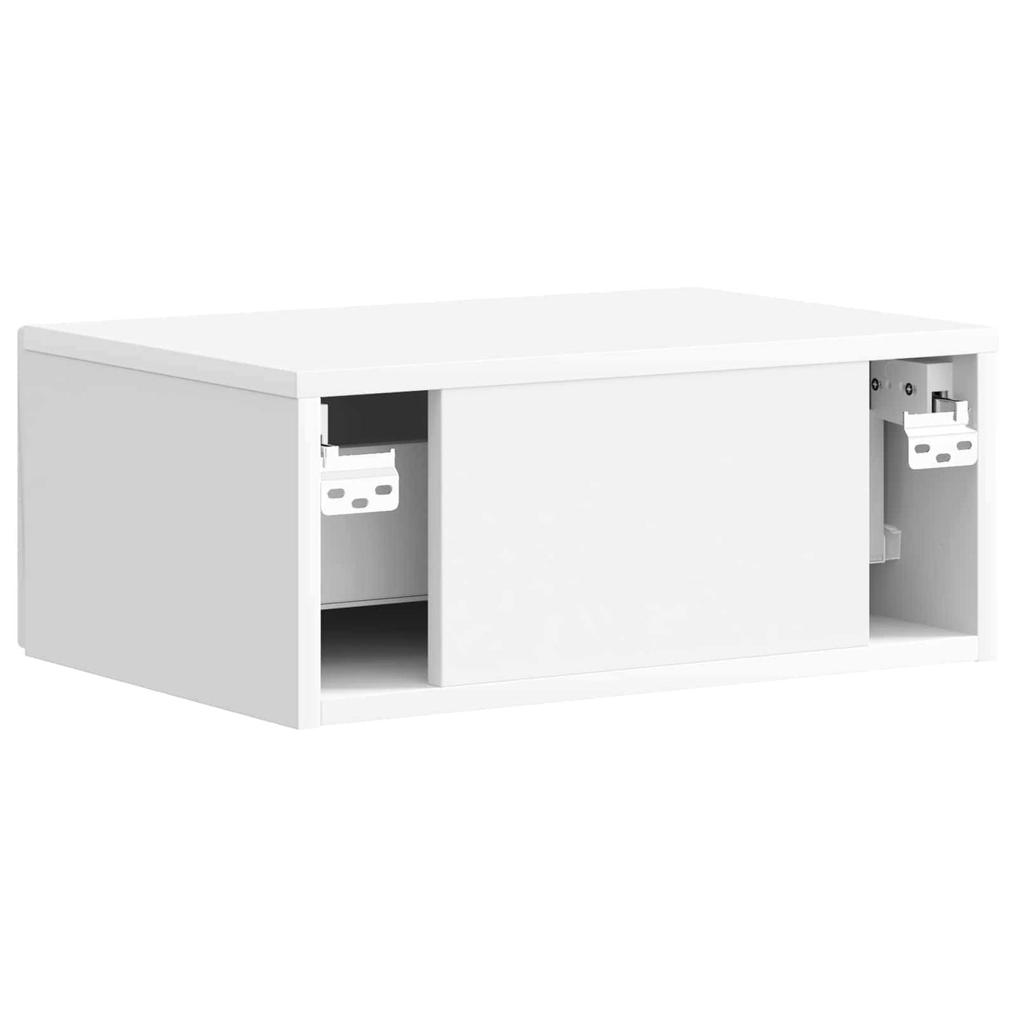 vidaXL Κομοδίνο Γυαλιστερό Λευκό 49 x 34,5 x 20 εκ. Επεξεργασμένο Ξύλο