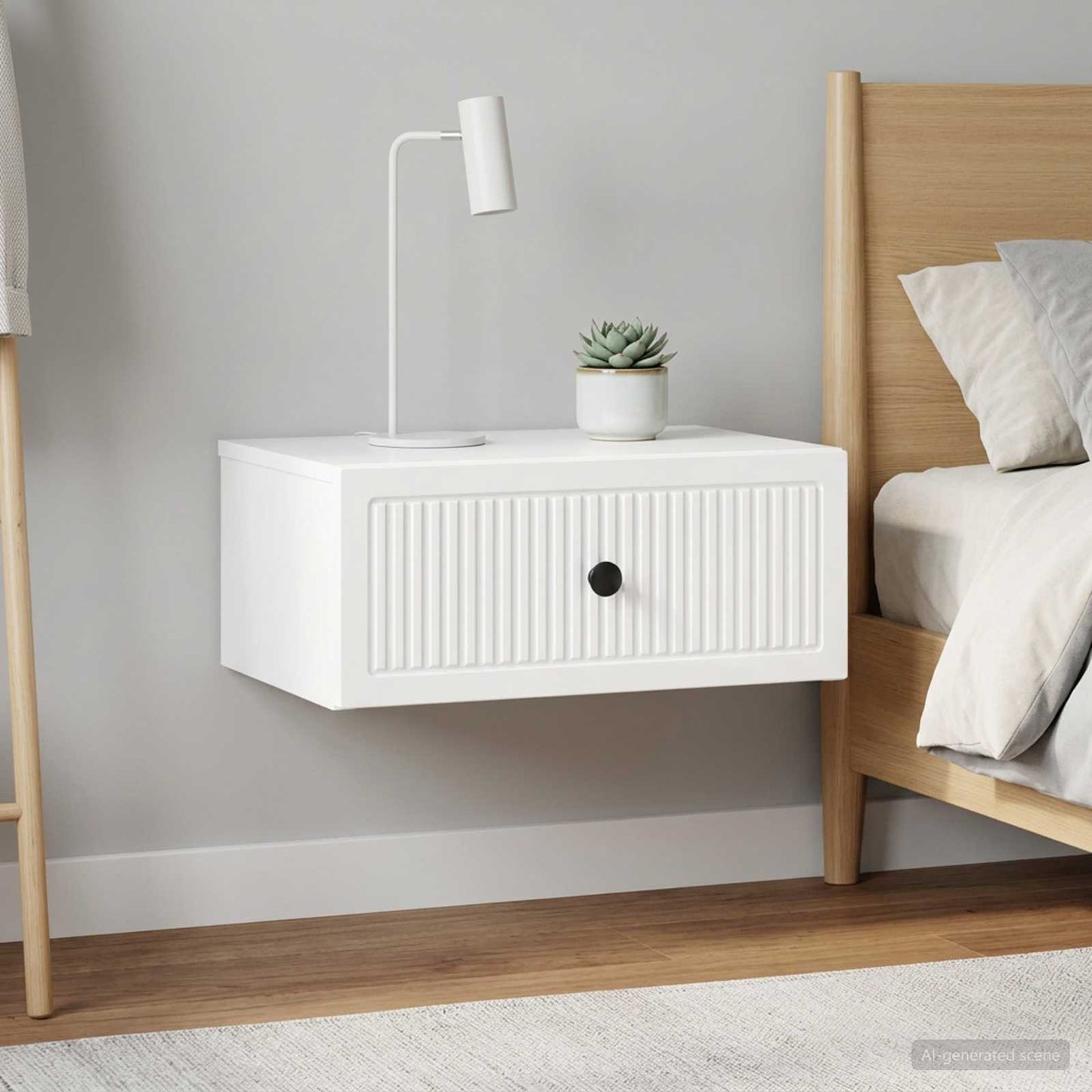 vidaXL Κομοδίνο 2 τμχ. Γυαλιστερό Λευκό 49 x 34,5 x 20 εκ.