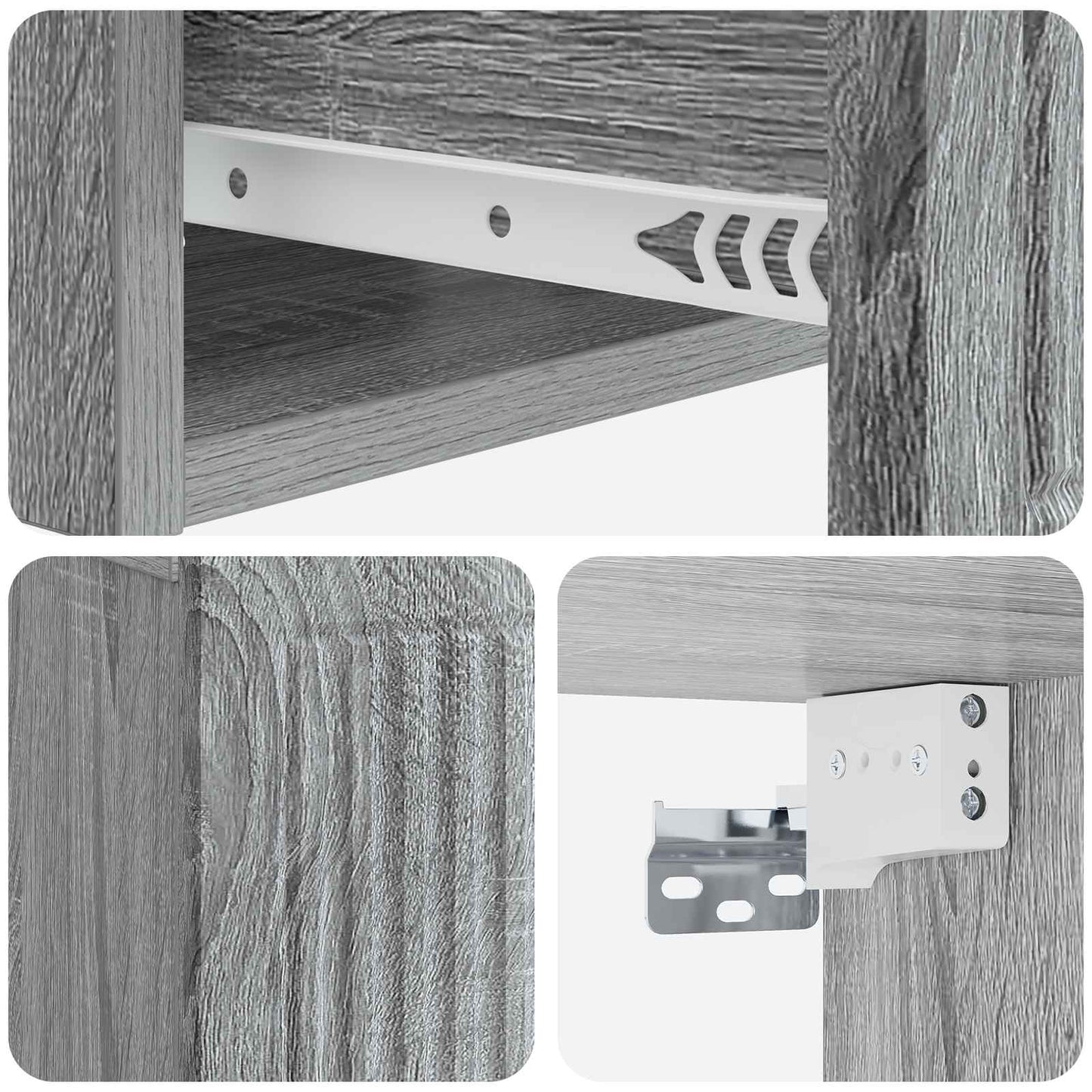 vidaXL Κομοδίνο Γκρι Sonoma 49 x 34,5 x 20 εκ. Επεξεργασμένο Ξύλο