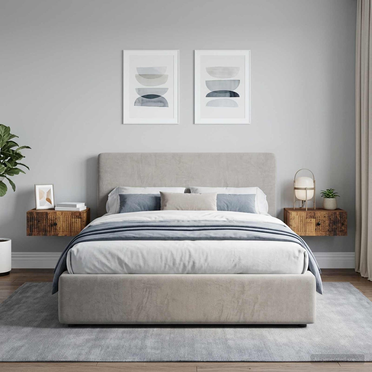 vidaXL Κομοδίνο 2 τμχ. Παλαιωμένο ξύλο 49 x 34,5 x 20 εκ.