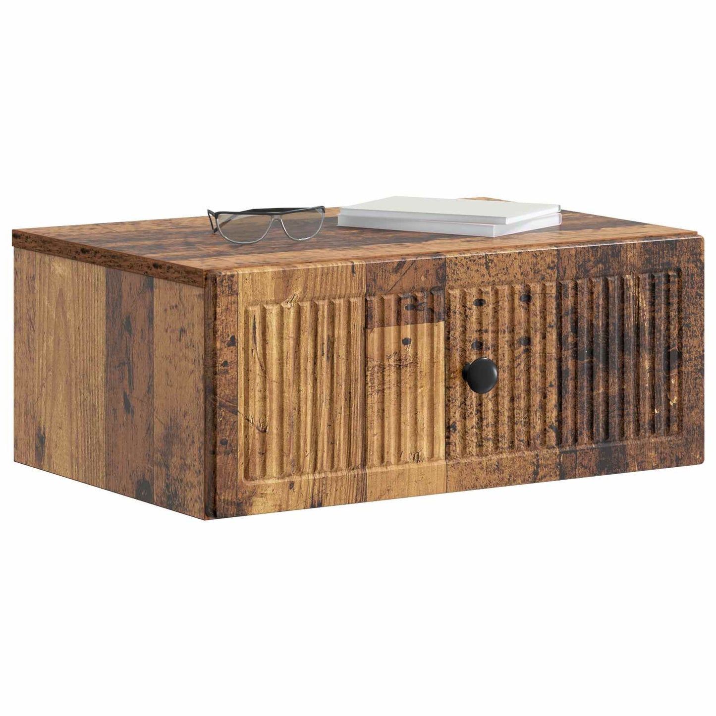 vidaXL Κομοδίνο 2 τμχ. Παλαιωμένο ξύλο 49 x 34,5 x 20 εκ.