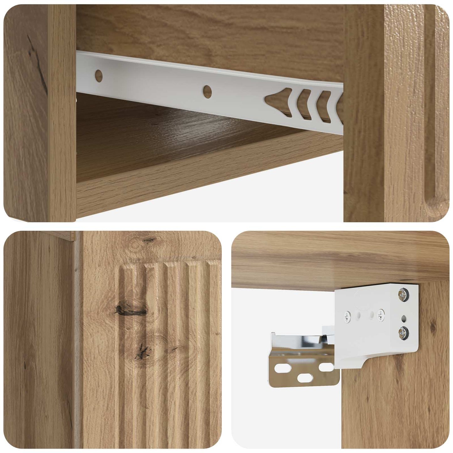 vidaXL Κομοδίνο Artisan Δρυς 49 x 34,5 x 20 εκ. Επεξεργασμένο Ξύλο