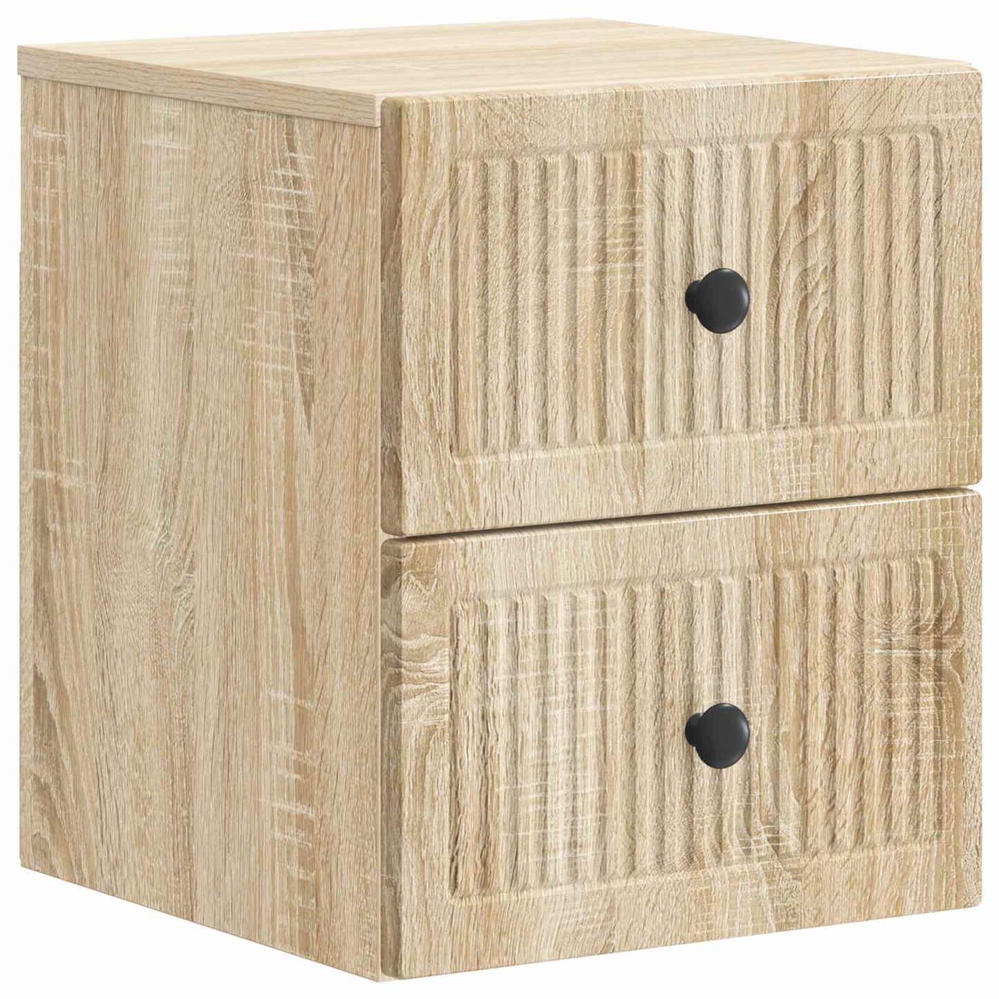 vidaXL Τοίχου Κρεμαστό Κομοδίνο 2 τμχ. Sonoma Δρυς 33 x 34,5 x 40 εκ