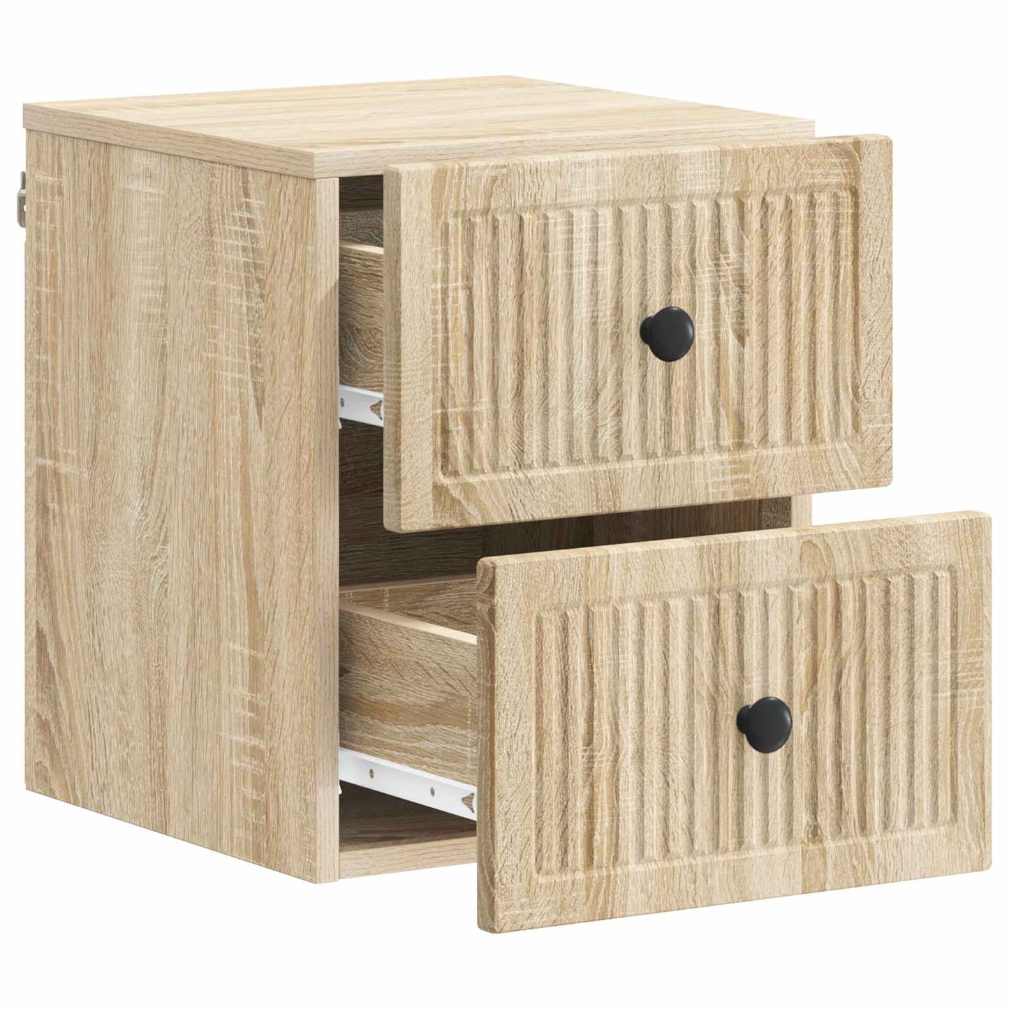vidaXL Τοίχου Κρεμαστό Κομοδίνο 2 τμχ. Sonoma Δρυς 33 x 34,5 x 40 εκ