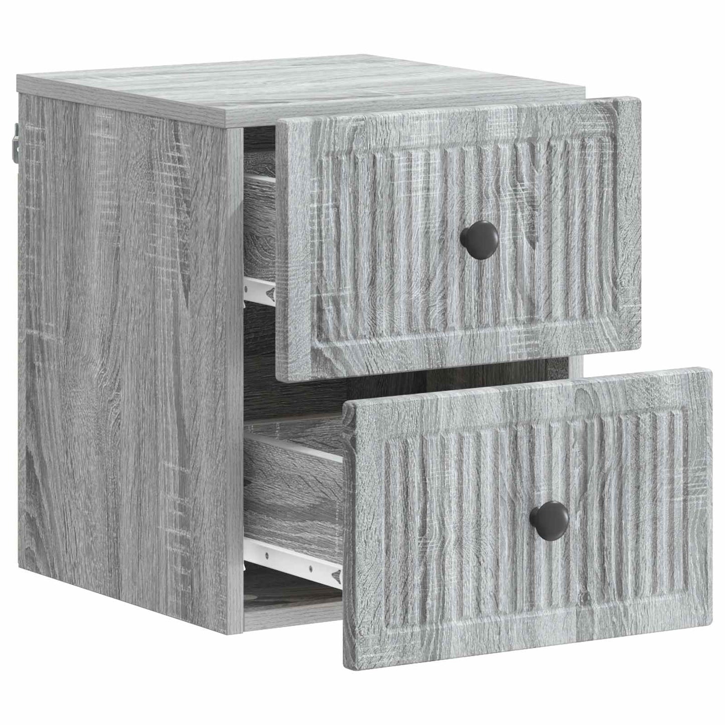 vidaXL Τοίχου Κρεμαστό Κομοδίνο Γκρι Sonoma 33 x 34,5 x 40 εκ