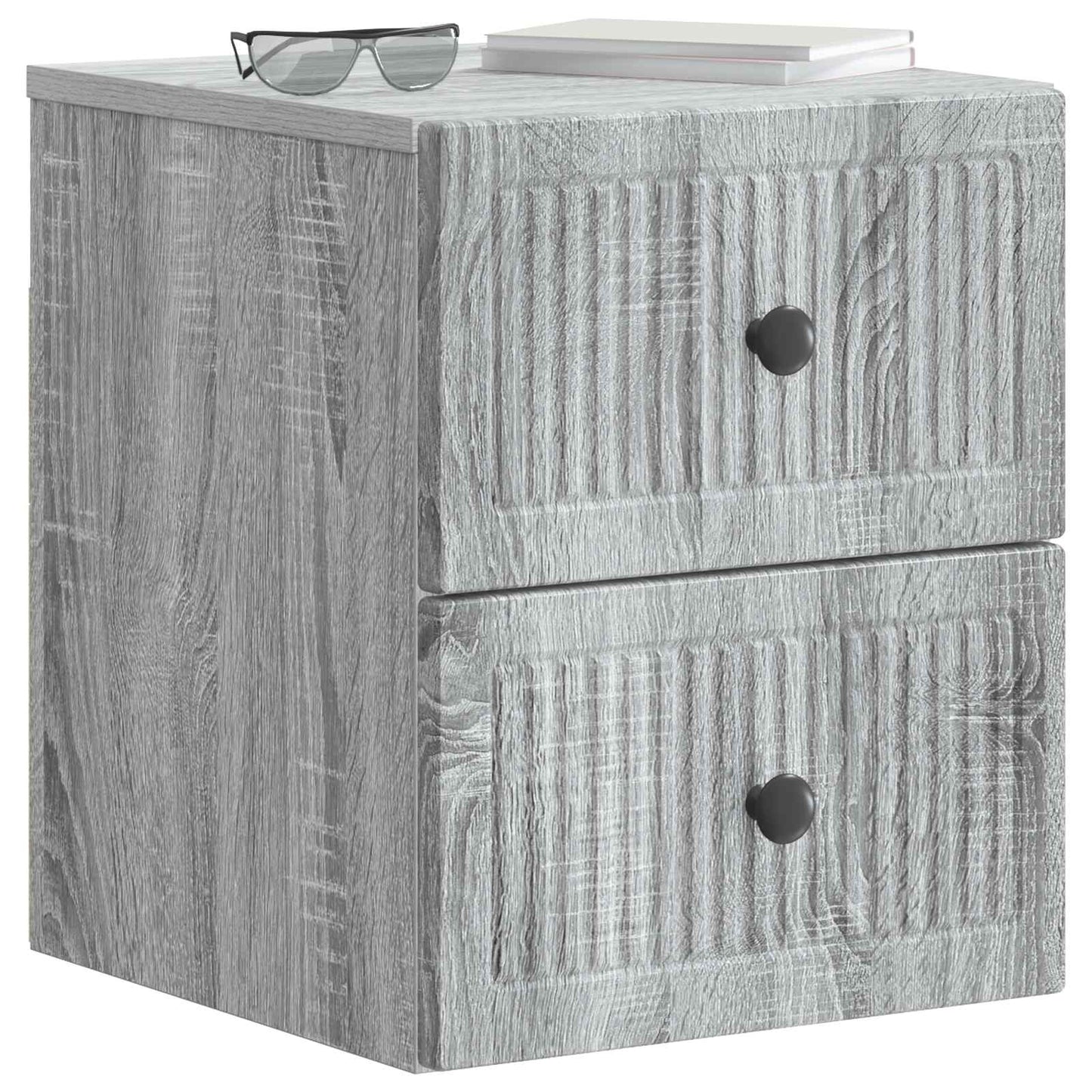 vidaXL Τοίχου Κρεμαστό Κομοδίνο Γκρι Sonoma 33 x 34,5 x 40 εκ