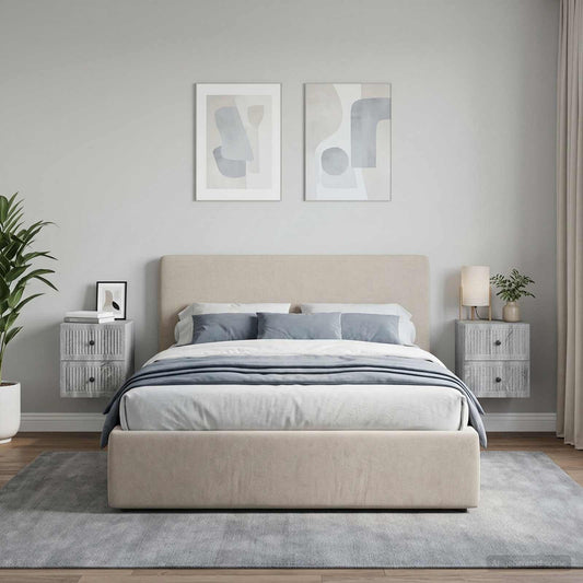 vidaXL Τοίχου Κρεμαστό Κομοδίνο 2 τμχ. Γκρι Sonoma 33 x 34,5 x 40 εκ