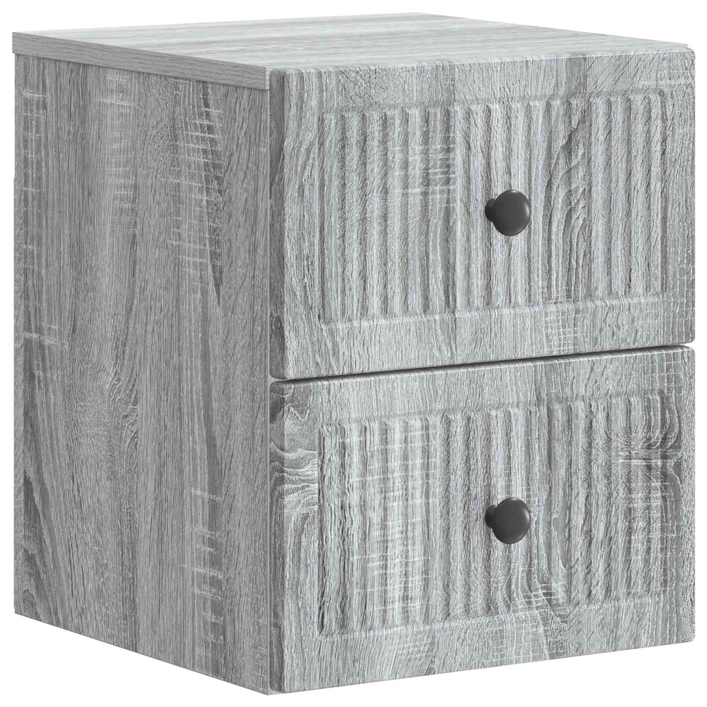 vidaXL Τοίχου Κρεμαστό Κομοδίνο 2 τμχ. Γκρι Sonoma 33 x 34,5 x 40 εκ