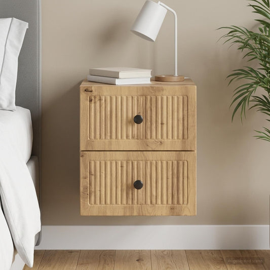 vidaXL Τοίχου Κρεμαστό Κομοδίνο Artisan Δρυς 33 x 34,5 x 40 εκ