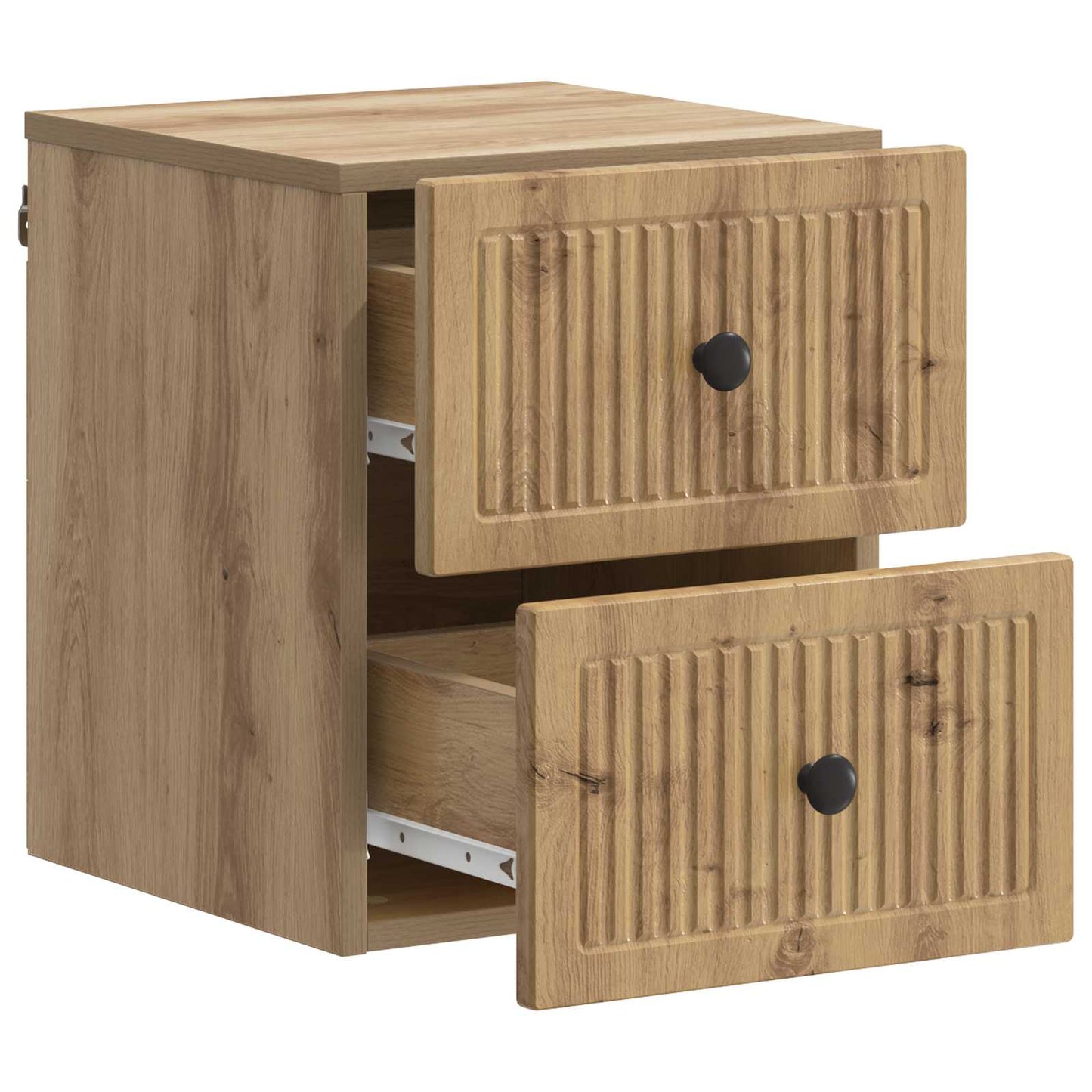 vidaXL Τοίχου Κρεμαστό Κομοδίνο Artisan Δρυς 33 x 34,5 x 40 εκ
