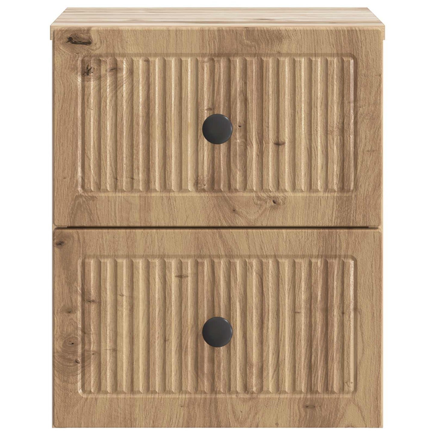 vidaXL Τοίχου Κρεμαστό Κομοδίνο 2 τμχ. Artisan Δρυς 33 x 34,5 x 40 εκ
