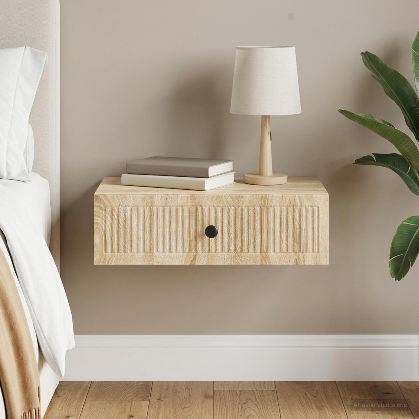 vidaXL Τραπεζάκι Τοίχου Sonoma Δρυς 59 x 34,5 x 17 εκ.