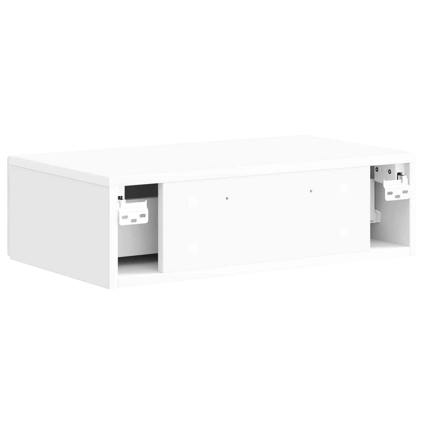 vidaXL Τραπεζάκι Τοίχου Γυαλιστερό Λευκό 59 x 34,5 x 17 εκ.