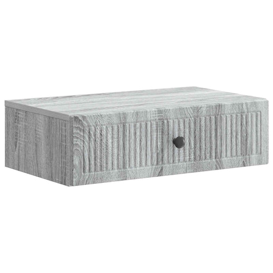 vidaXL Τραπεζάκι Τοίχου Γκρι Sonoma 59 x 34,5 x 17 εκ.