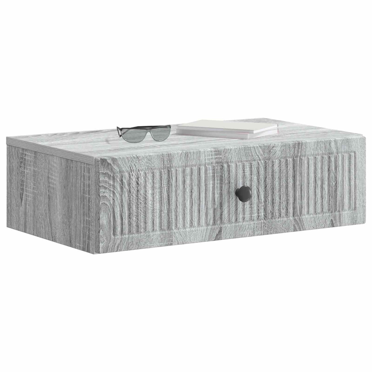vidaXL Τραπεζάκι Τοίχου Γκρι Sonoma 59 x 34,5 x 17 εκ.
