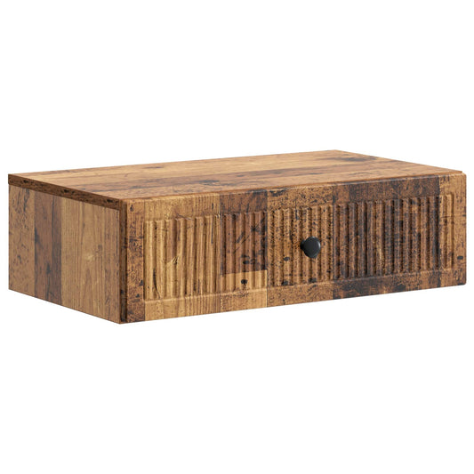 vidaXL Τραπεζάκι Τοίχου Παλαιωμένο ξύλο 59 x 34,5 x 17 εκ.