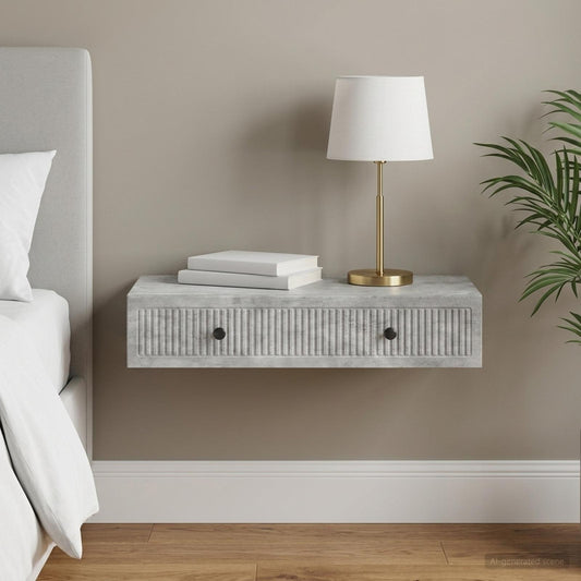 vidaXL Τραπεζάκι Τοίχου Γκρι Σκυροδέματος 87,5 x 34,5 x 17 εκ.