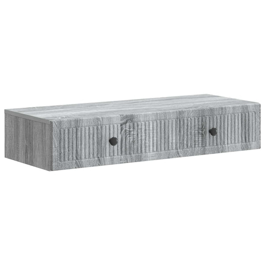 vidaXL Τραπεζάκι Τοίχου Γκρι Sonoma 87,5 x 34,5 x 17 εκ.