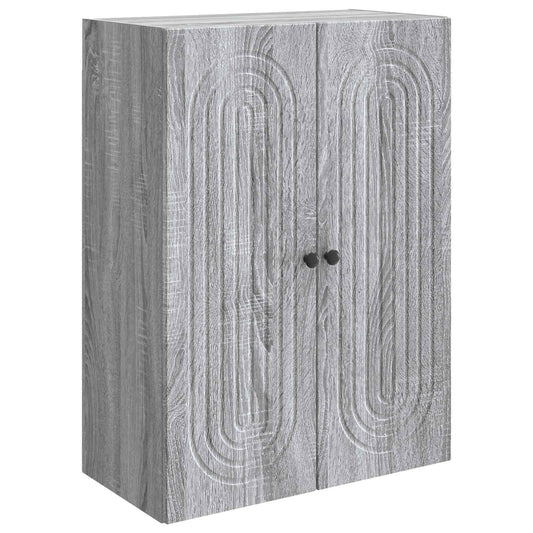 vidaXL Τοίχου Ντουλάπα Γκρι Sonoma 66 x 34,5 x 90 εκ