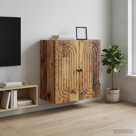 vidaXL Τοίχου Ντουλάπα Παλαιωμένο ξύλο 59 x 31 x 60 εκ