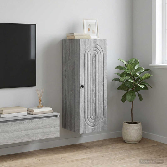 vidaXL Τοίχου Ντουλάπα Γκρι Sonoma 33 x 34,5 x 90 εκ