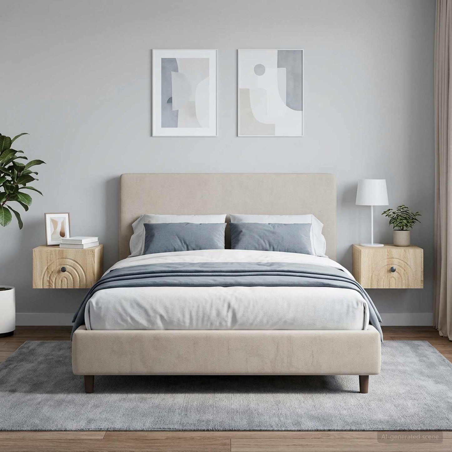 vidaXL Τοίχου Κρεμαστό Κομοδίνο 2 τμχ. Sonoma Δρυς 33 x 34,5 x 20 εκ