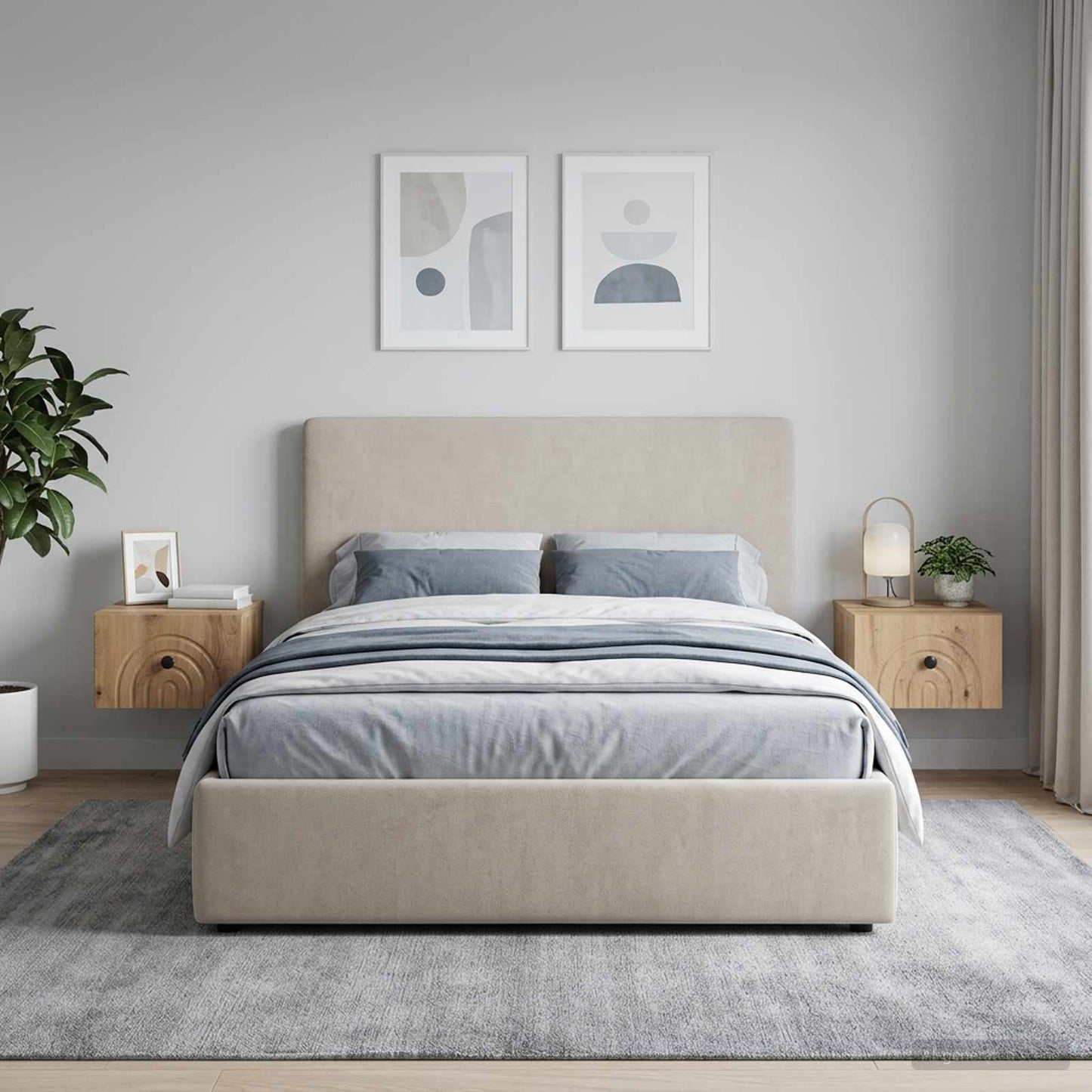 vidaXL Τοίχου Κρεμαστό Κομοδίνο 2 τμχ. Artisan Δρυς 33 x 34,5 x 20 εκ