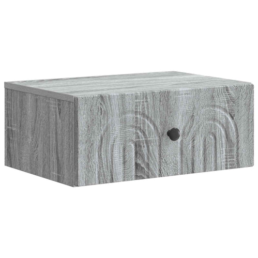 vidaXL Τοίχου Κρεμαστό Κομοδίνο Γκρι Sonoma 49 x 34,5 x 20 εκ.