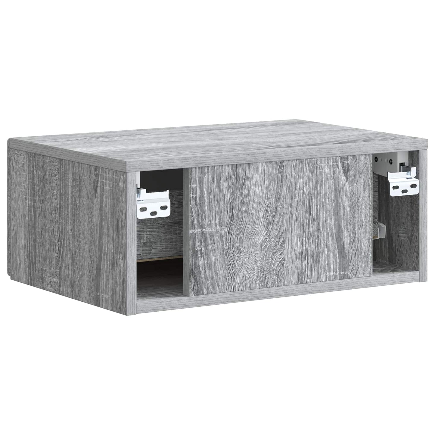 vidaXL Τοίχου Κρεμαστό Κομοδίνο 2 τμχ. Γκρι Sonoma 49 x 34,5 x 20 εκ.